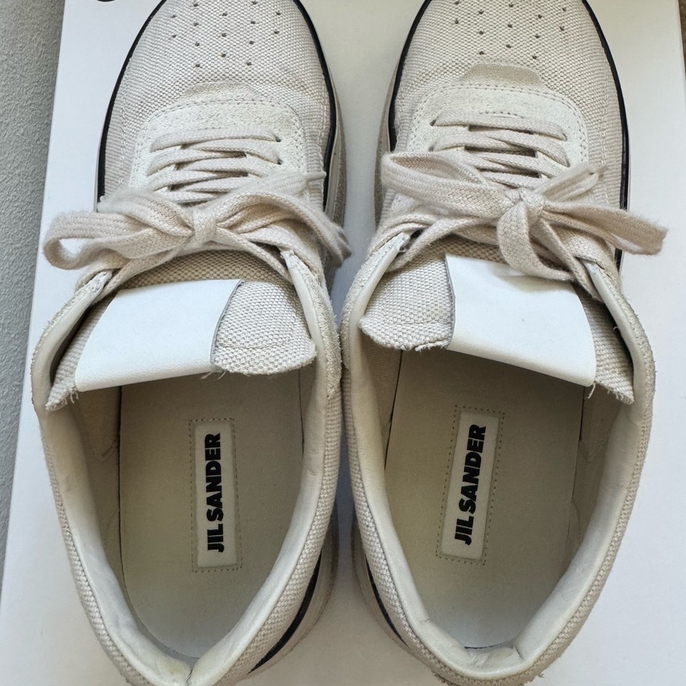 Jil Sander Cream Sneakers
